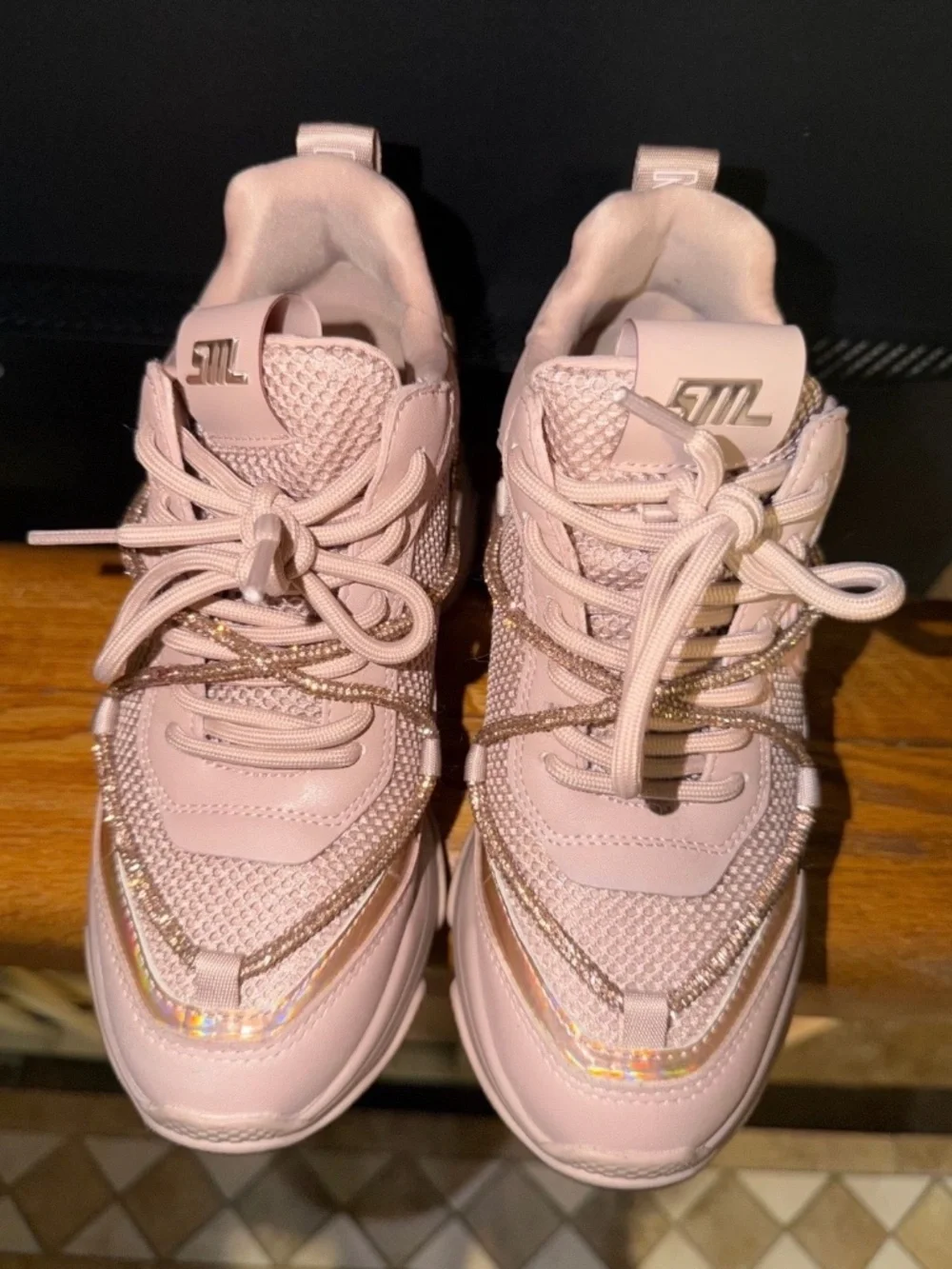 Steve Madden Motocross Rose Gold Sneakers